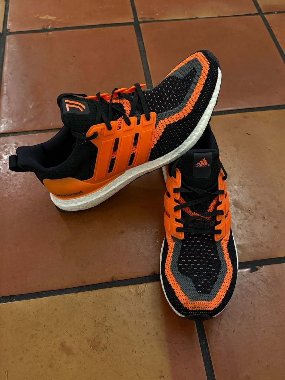 adidas UltraBoost DNA Juventus FC Black Orange Sz 12